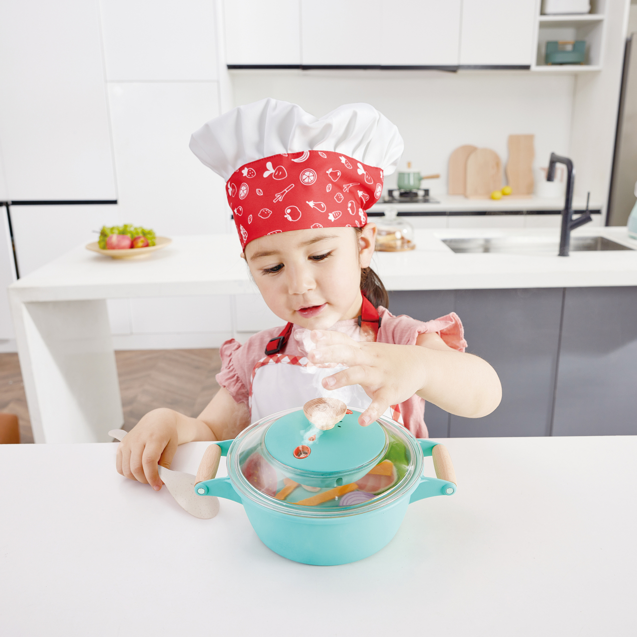 Jucarie - Set de gatit alimente la aburi pentru copii (16 piese) [12]