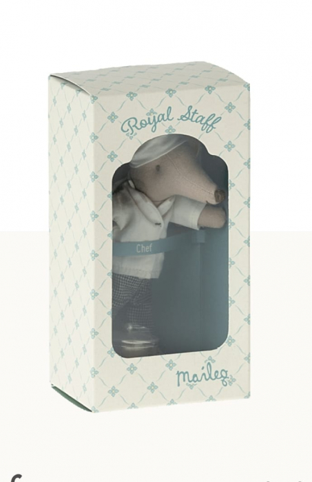 Jucarie textila - Chef mouse w. soup pot and spoon [3]