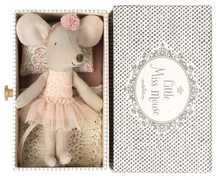 Jucarie textila - Dance Mouse in Daybed Maileg – Little Sister [2]