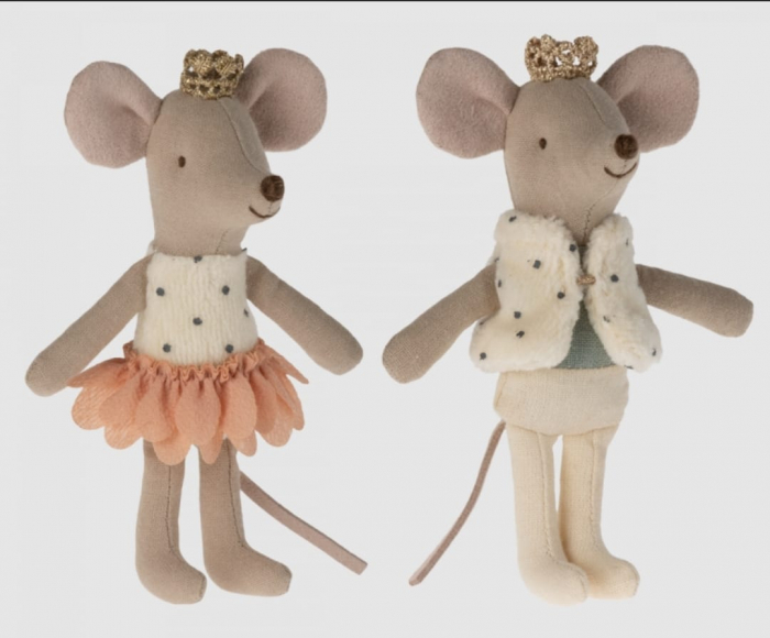 Jucarie textila - Royal twins mice. Little sister and brother in box [2]