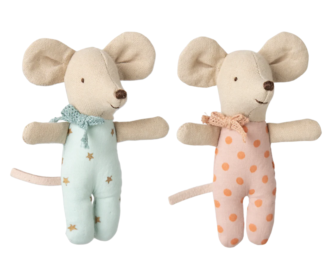 ACCESORII MAILEG - Jucarie textila - Gemeni, șoarece mic în cutie de chibrituri [3]