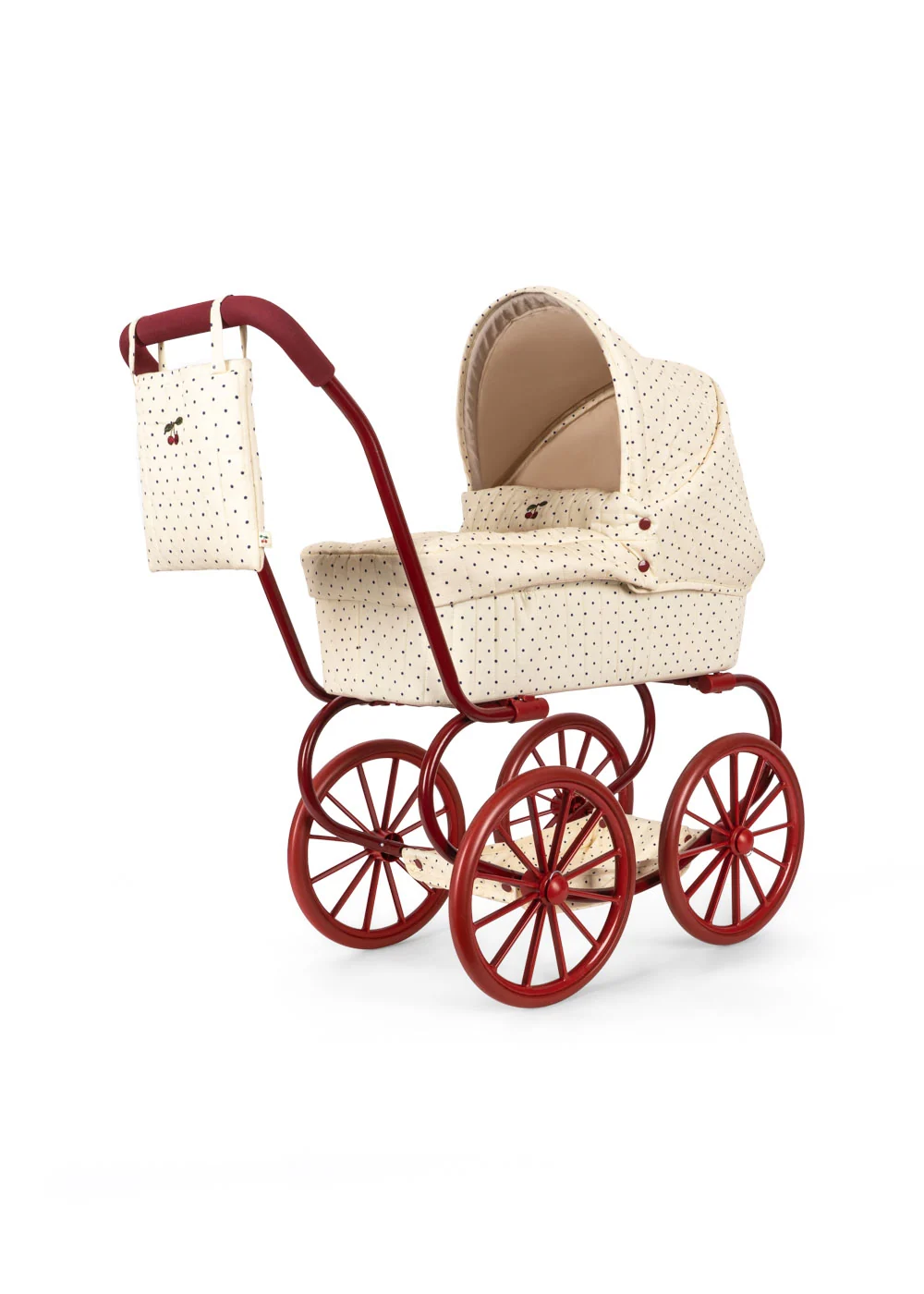 Konges Sløjd - Accesorii - Cărucior de păpușă Minnie - alb cu puncte rosii [5]