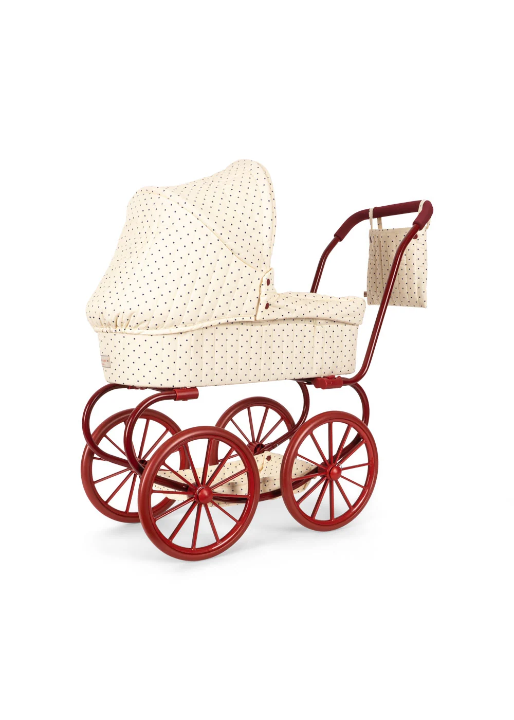 Konges Sløjd - Accesorii - Cărucior de păpușă Minnie - alb cu puncte rosii [4]