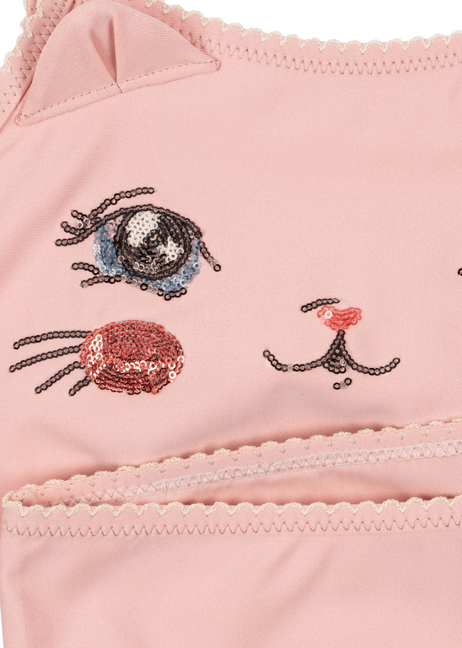 Konges Sløjd - Costum de baie Pisicuță Bikini - roz pudrat [7]