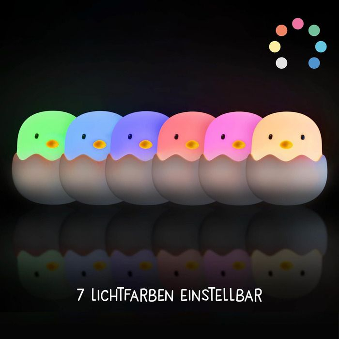 Lampă MegaLight LED tip pui EGGY EGG RGB reglabilă cu baterie [5]