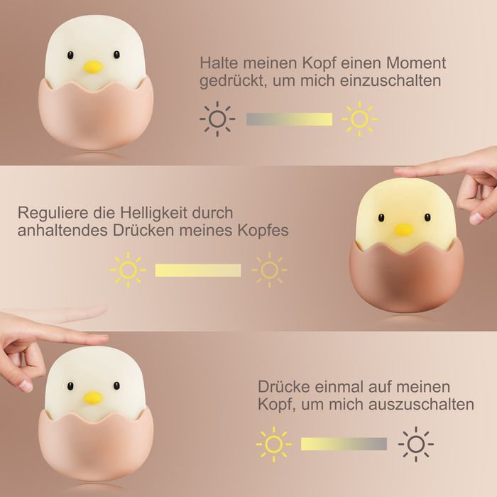 Lampă MegaLight LED tip pui EGGY EGG RGB reglabilă cu baterie [4]