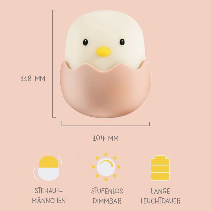 Lampă MegaLight LED tip pui EGGY EGG RGB reglabilă cu baterie [7]