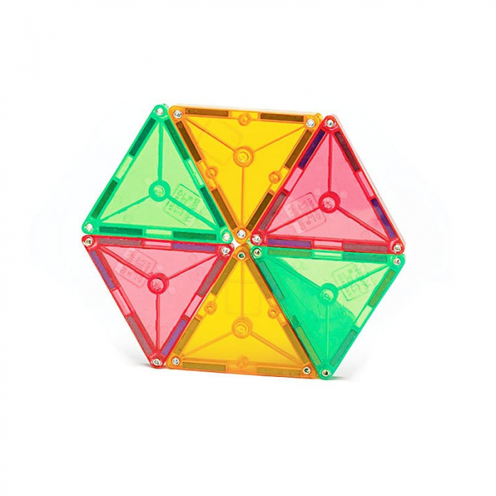 Magna-Tiles Clear Colors, set magnetic 100 piese [5]