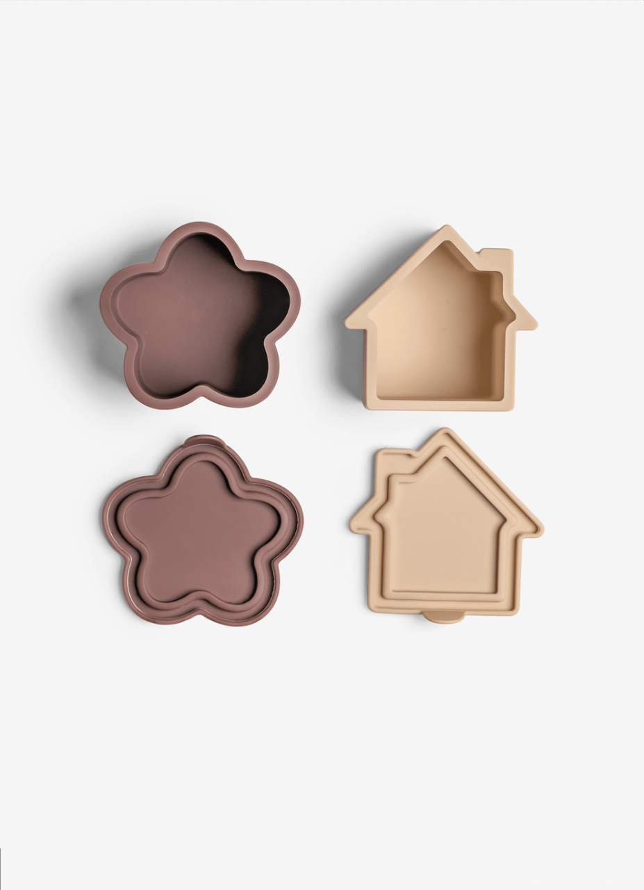 Organizatoare pentru caserola de prânz - Set de 4 bucati - Beige/Caramel/Plum [5]