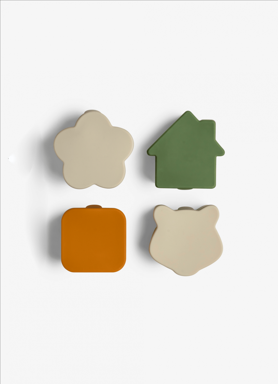 Organizatoare pentru caserola de prânz - Set de 4 bucati - Caramel/Verde/Gri [6]