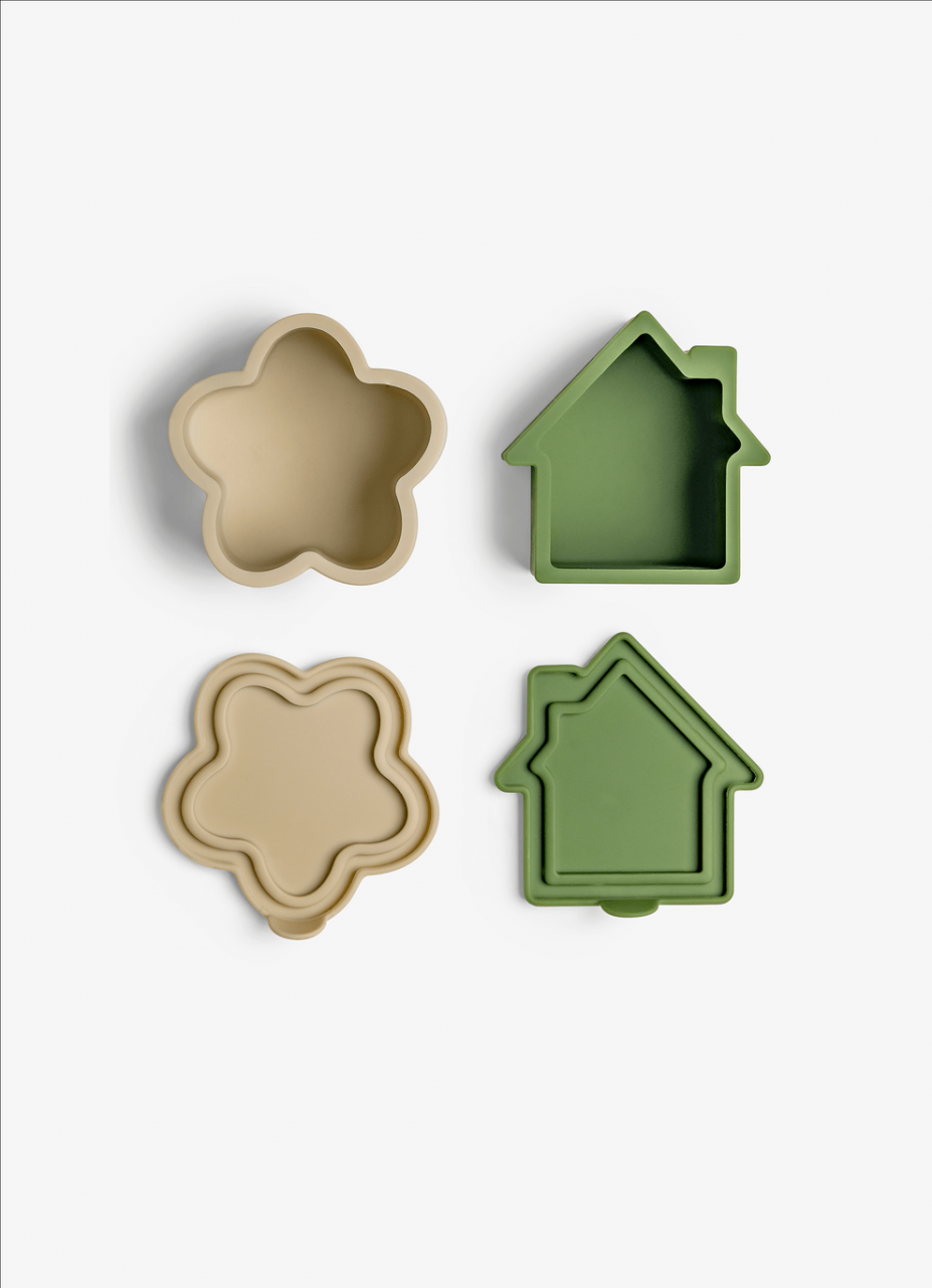 Organizatoare pentru caserola de prânz - Set de 4 bucati - Caramel/Verde/Gri [3]