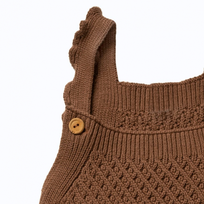 Pantaloni Alma, bumbac organic, maro, Hanevild [2]