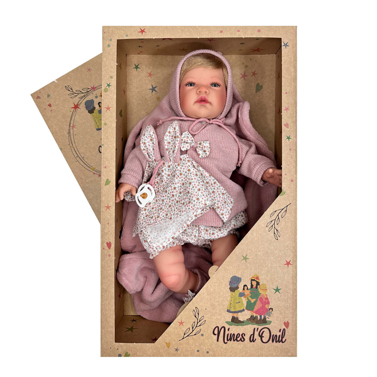 Papusa Nines D'Onil, Celia, nou-nascut, premium, cu parul blond, cu miros de vanilie, 1700 gr, 48 cm [6]