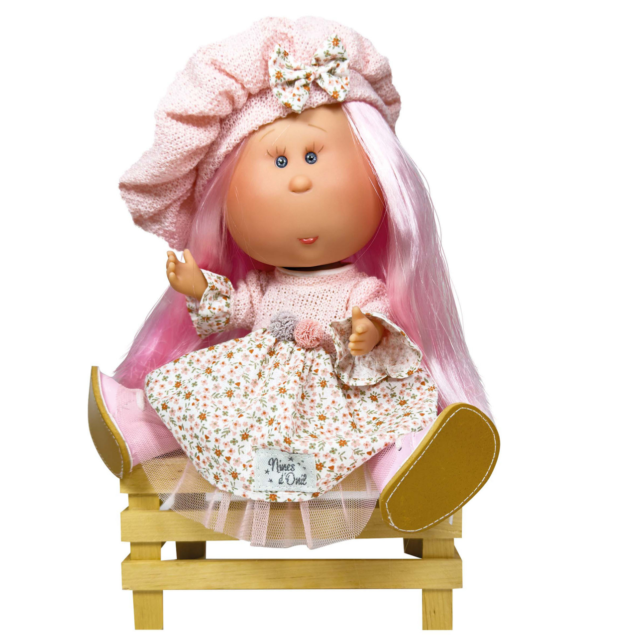 Papusa Nines D'Onil, Colectia Little Mia, cu parul roz, 23 cm [1]