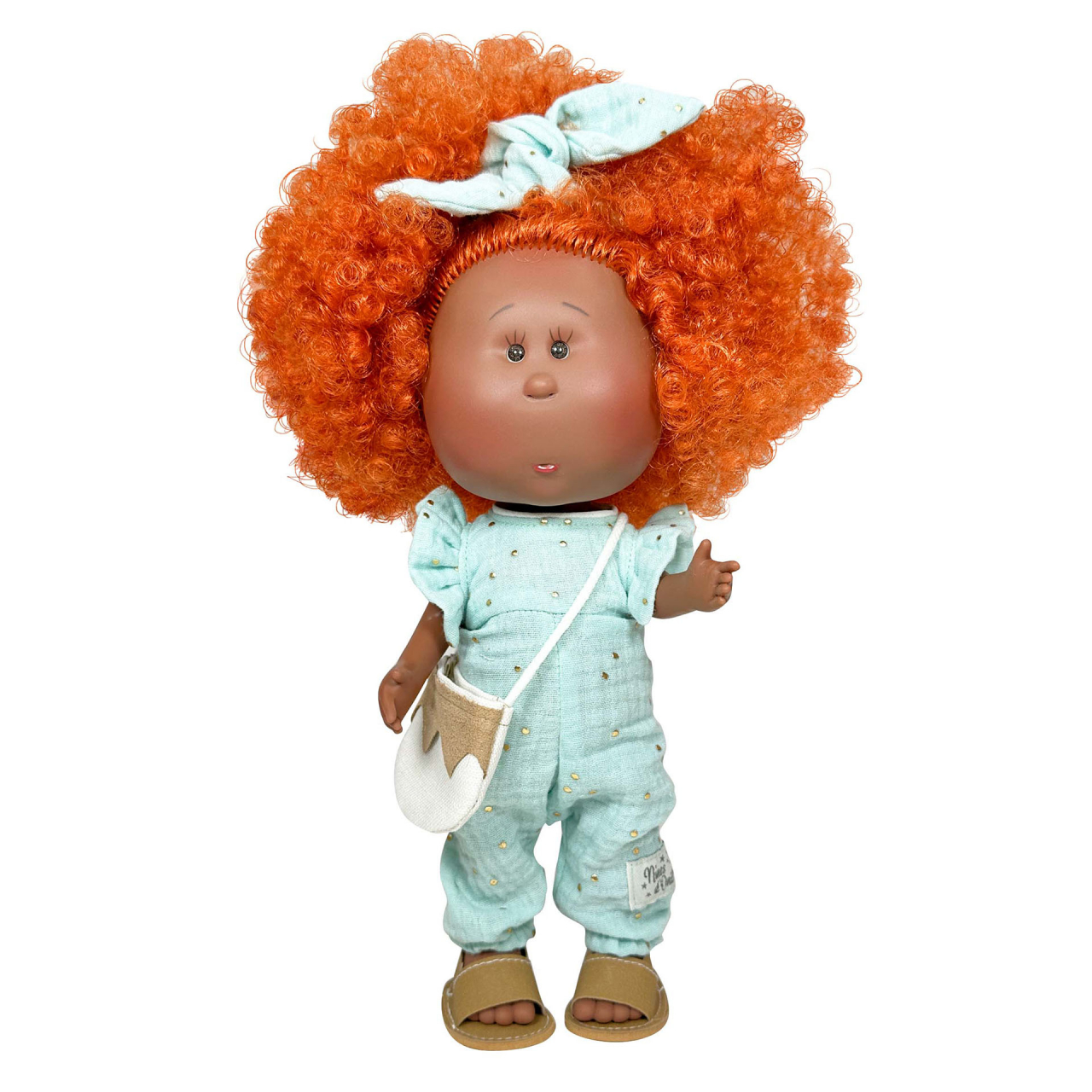 Papusa Nines D'Onil, Mia, cu parul portocaliu cret, Afro, cu articulatii, cu miros de vanilie, 30 cm [1]