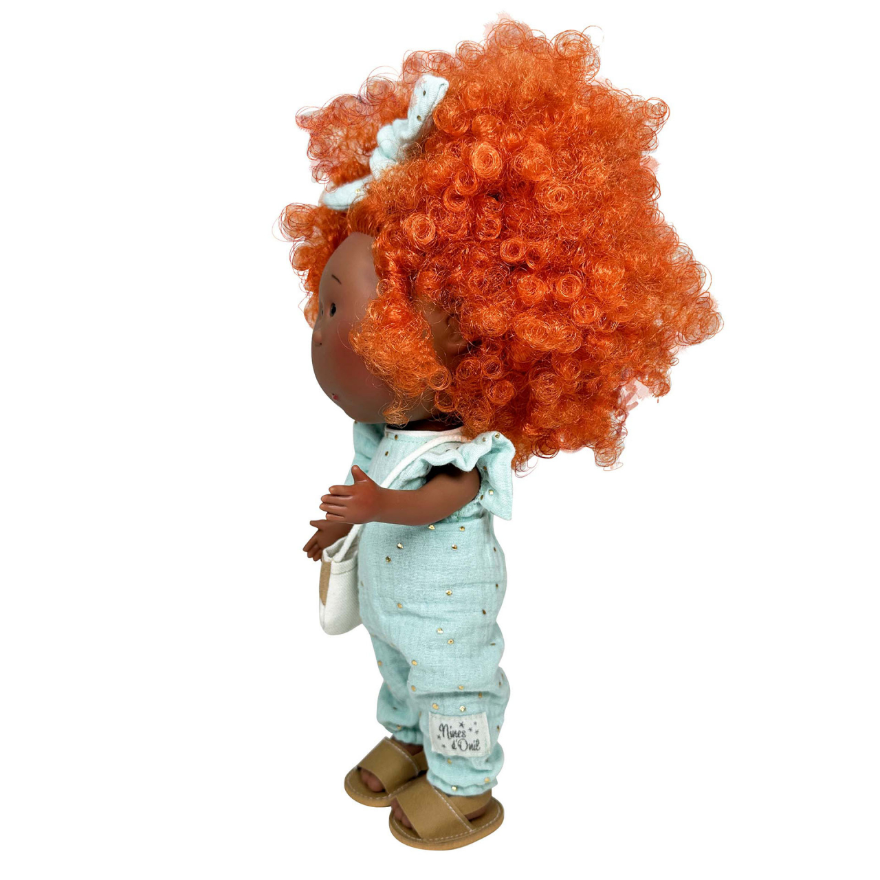 Papusa Nines D'Onil, Mia, cu parul portocaliu cret, Afro, cu articulatii, cu miros de vanilie, 30 cm [5]