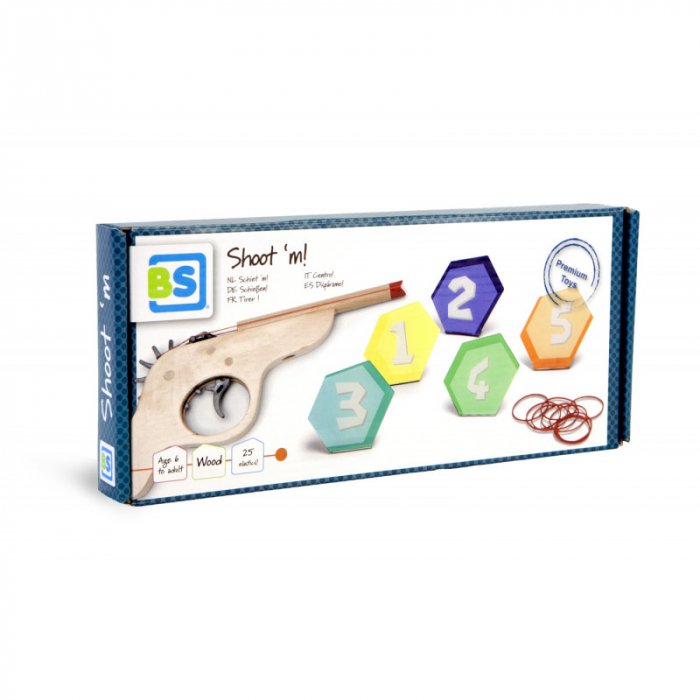 Pistol cu elastice, joc de tras la tinta, BS Toys [4]
