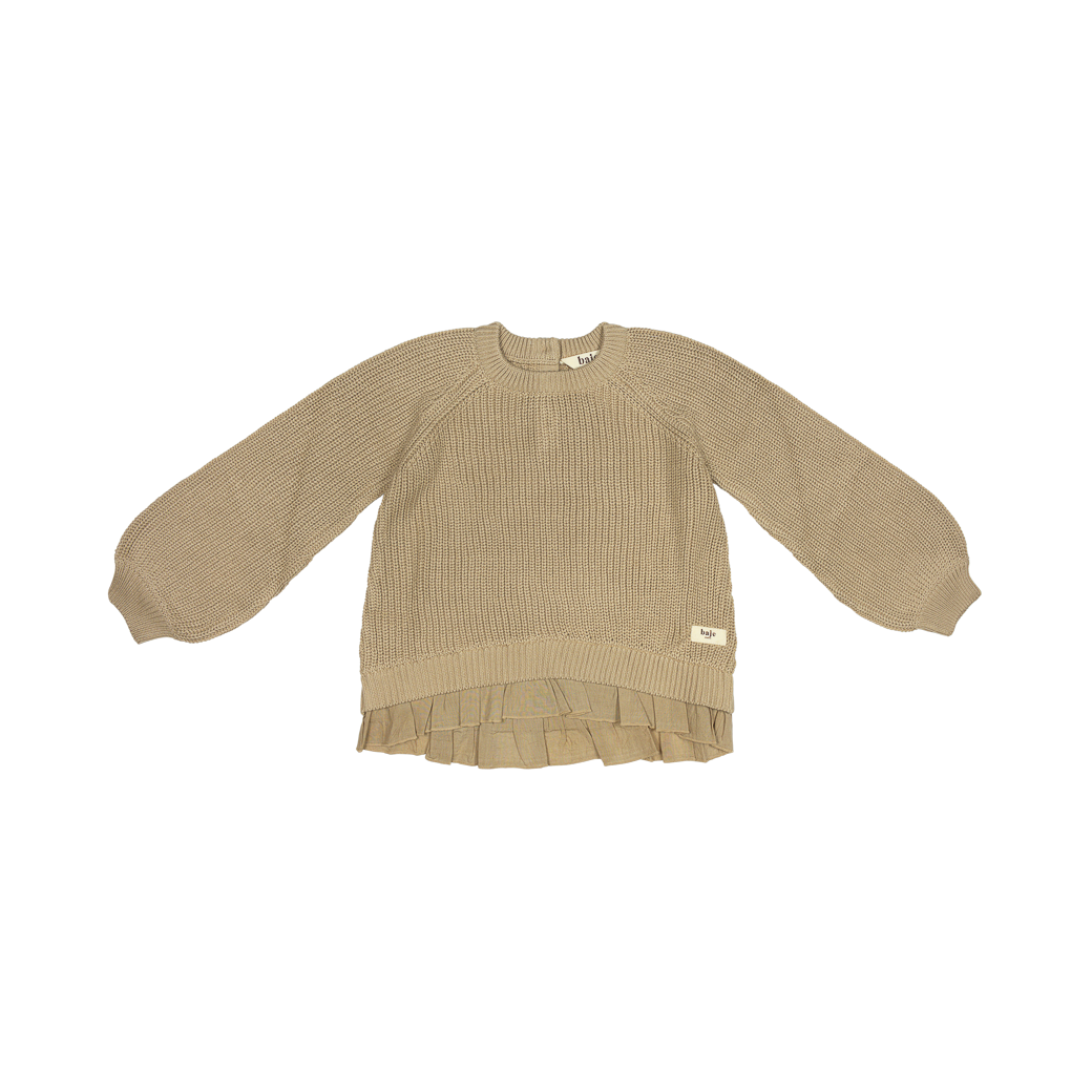Pulover Hayes, bumbac organic, culoarea Peanut, Baje [3]