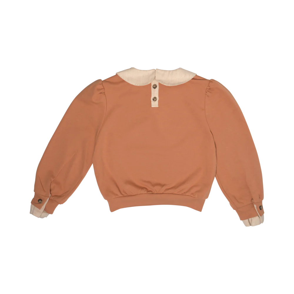 Pulover Wolvi, bumbac organic, culoarea peach, Baje [2]