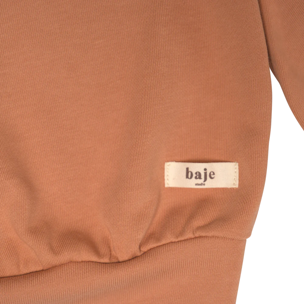 Pulover Wolvi, bumbac organic, culoarea peach, Baje [3]
