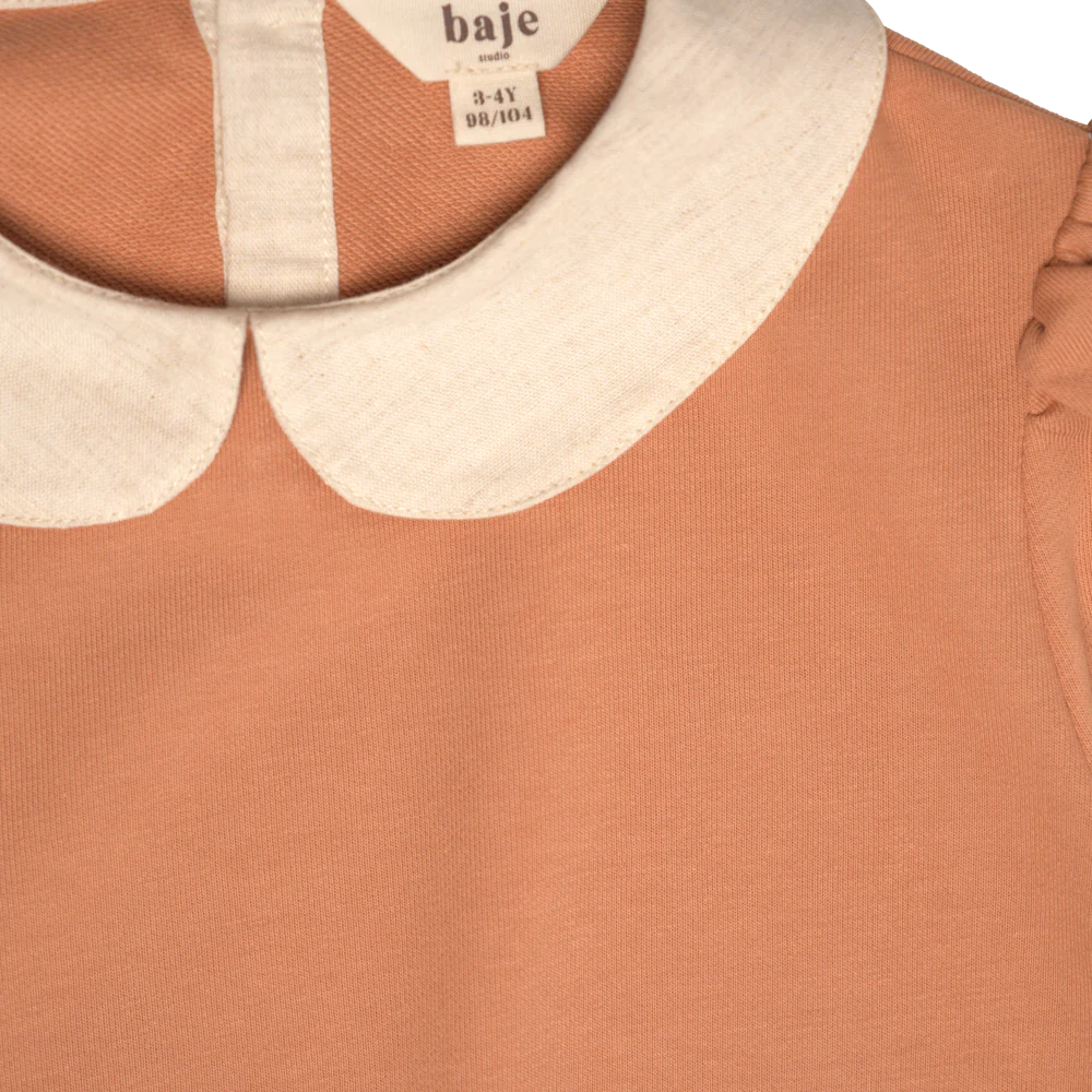Pulover Wolvi, bumbac organic, culoarea peach, Baje [4]
