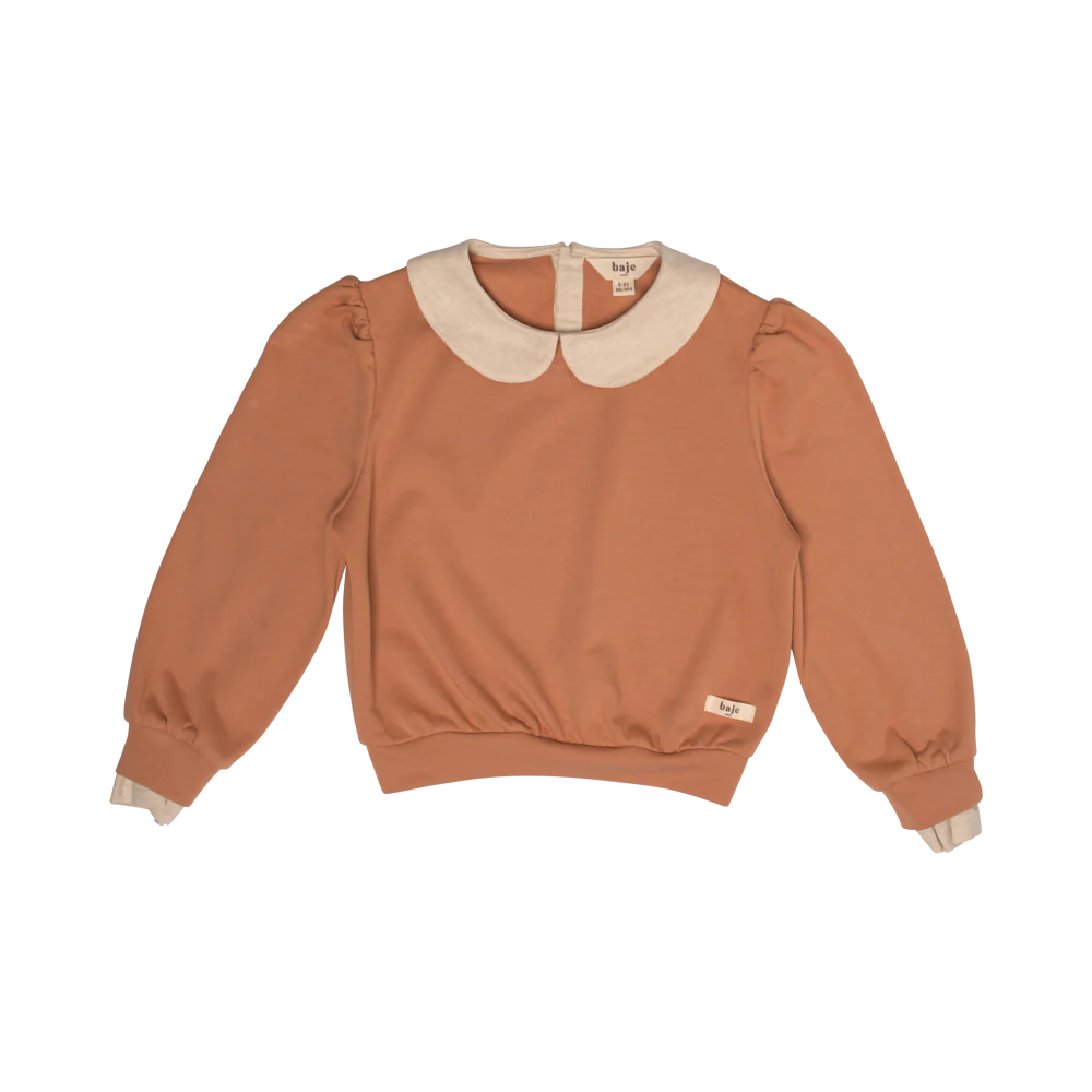 Pulover Wolvi, bumbac organic, culoarea peach, Baje [5]