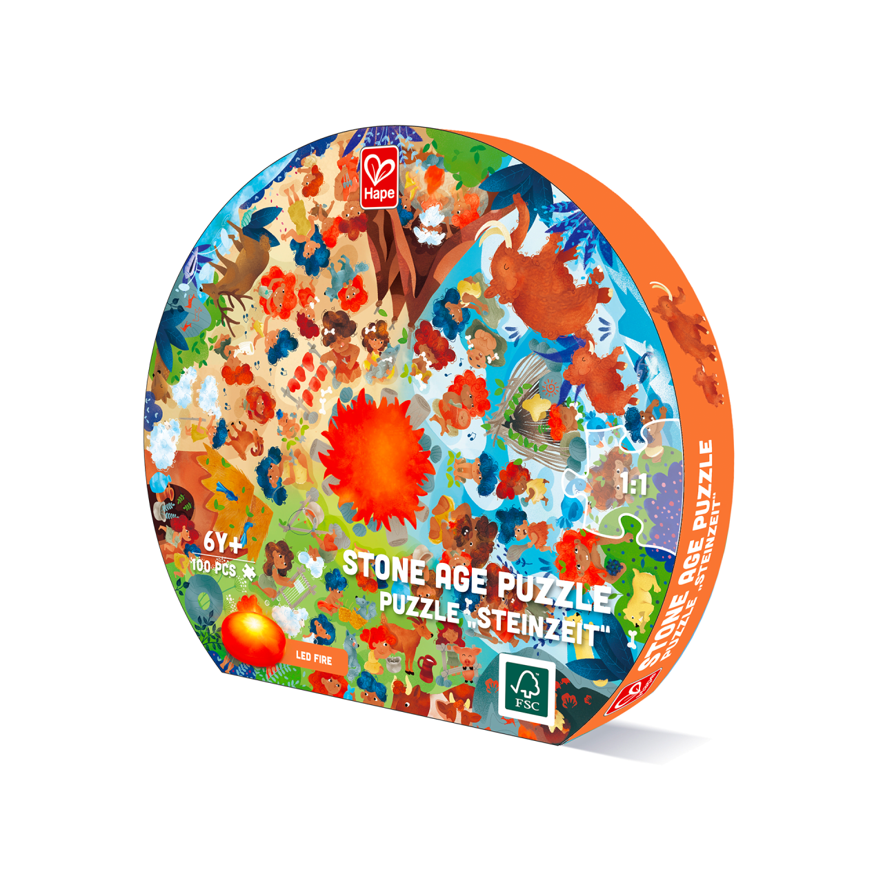 Puzzle copii epoca de piatra, cu lumini led  (102 piese) [2]