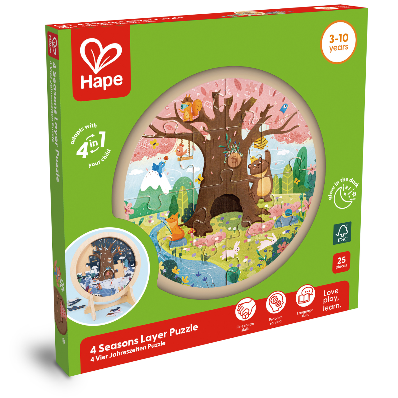 Puzzle din Lemn copii - Set 4 Anotimpuri (10, 12, 16 si 18 piese) [3]
