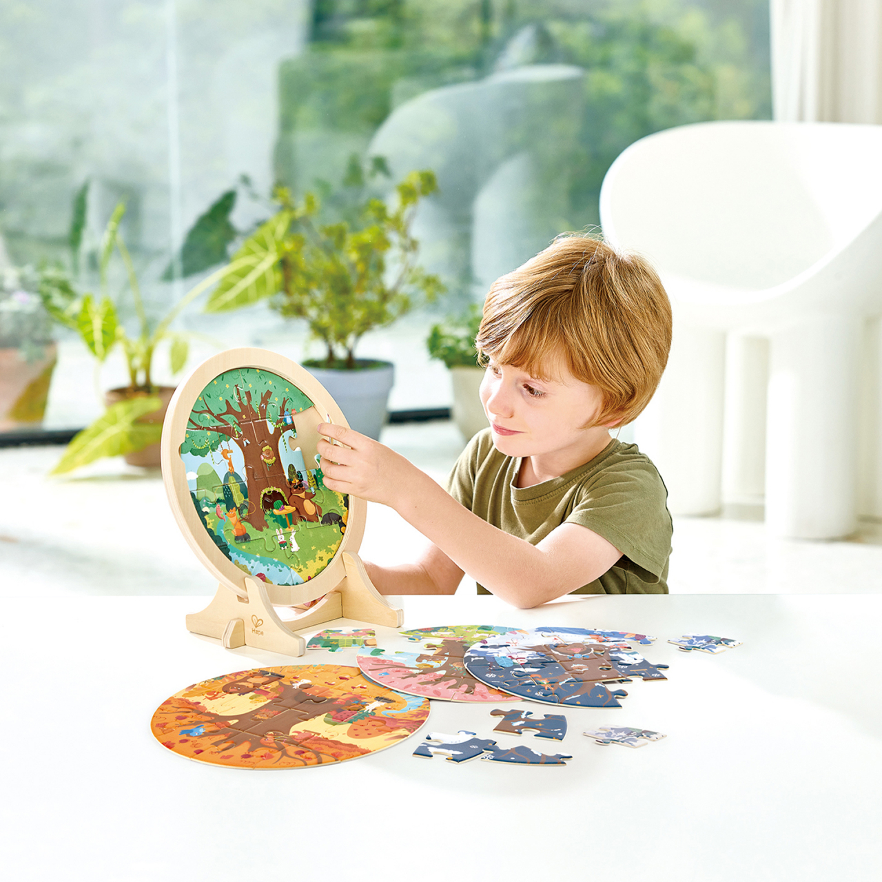 Puzzle din Lemn copii - Set 4 Anotimpuri (10, 12, 16 si 18 piese) [2]