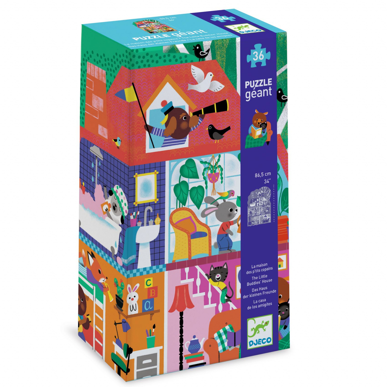 Puzzle gigant Casa micilor prieteni, Djeco [1]