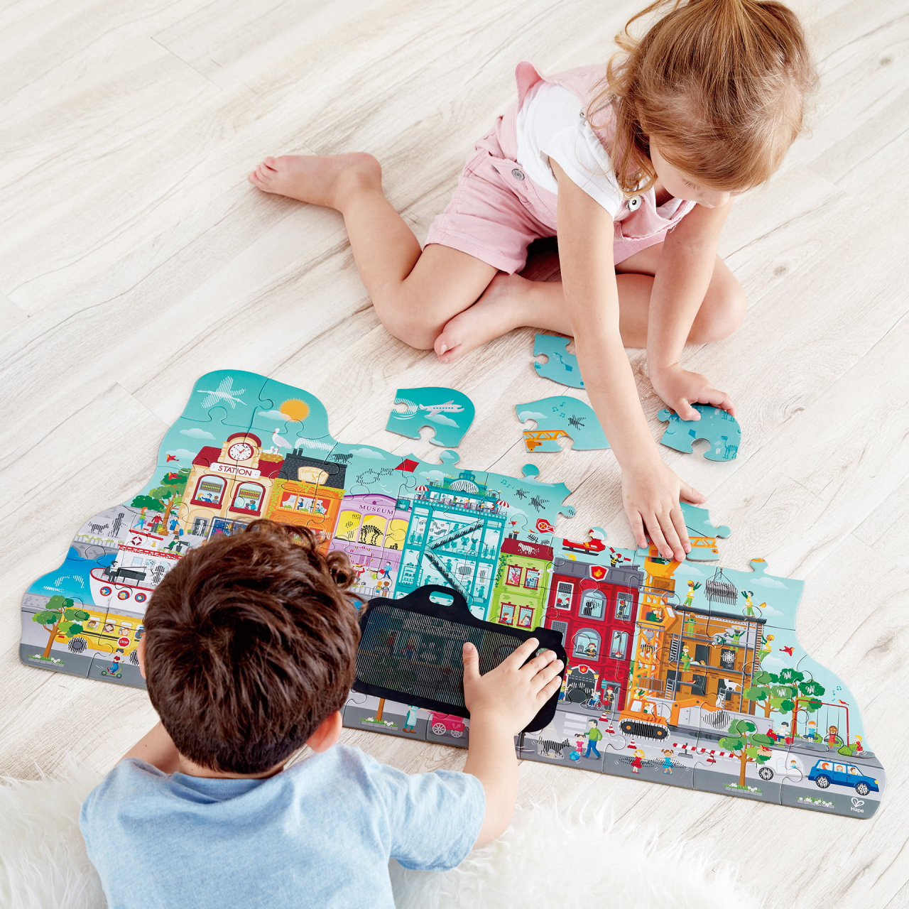Puzzle pentru copii de podea Orasul animat (49 piese) [2]