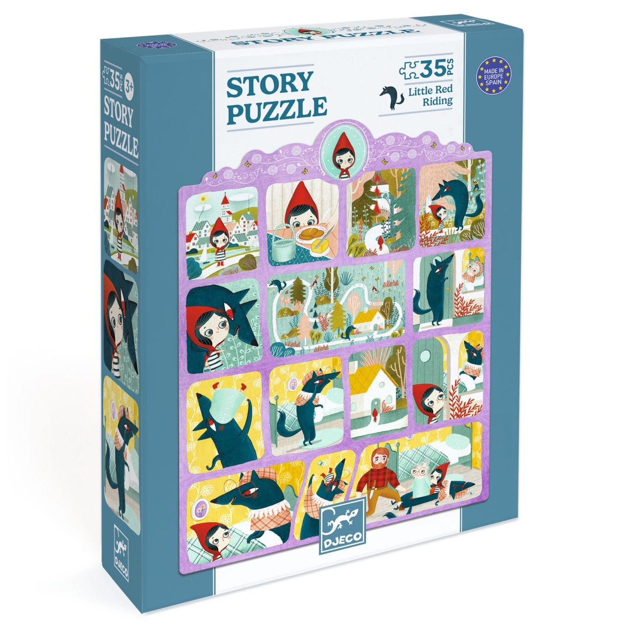 Puzzle poveste Scufita Rosie, Djeco [1]