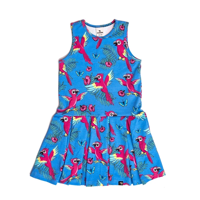 Rochie de vara, bumbac organic, Blue Parrot [3]
