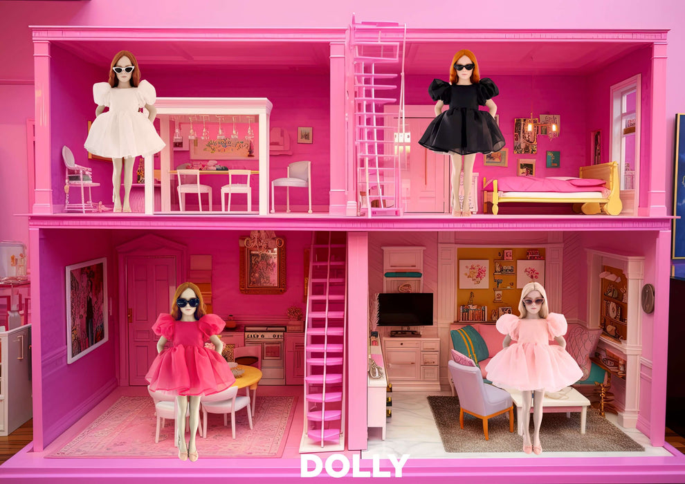 ROCHIE TUTU cu mâneci bufante, V-BACK, barbiepink [4]