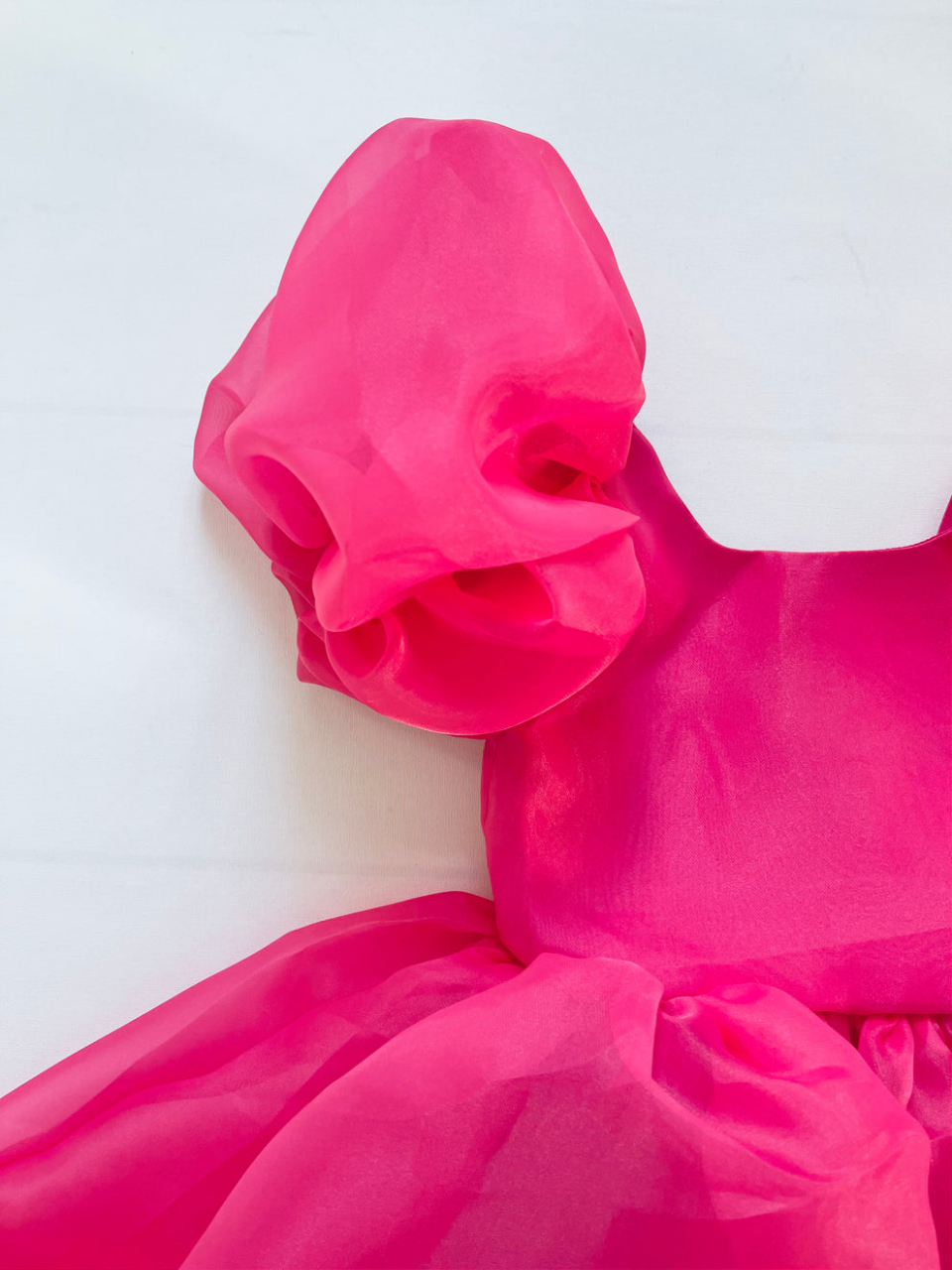 ROCHIE TUTU cu mâneci bufante, V-BACK, barbiepink [8]