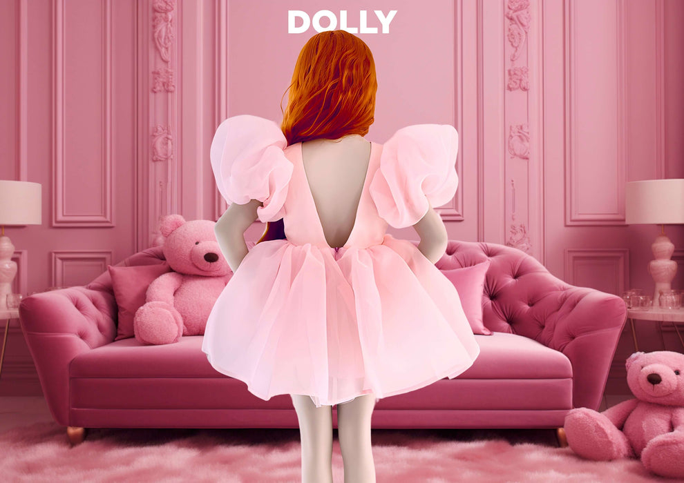 ROCHIE TUTU cu mâneci bufante, V-BACK, Dolly pink [7]