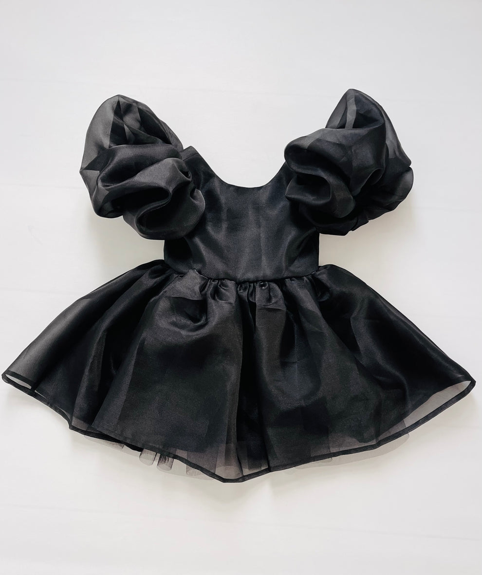 ROCHIE TUTU cu mâneci bufante, V-BACK, neagra [10]