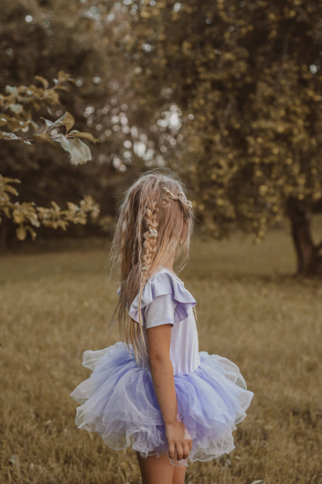 ROCHIE TUTU DOLLY by Le Petit Tom ® TIMELESS, mânecă scurtă, Lavender [1]