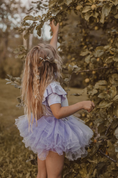 ROCHIE TUTU DOLLY by Le Petit Tom ® TIMELESS, mânecă scurtă, Lavender [5]