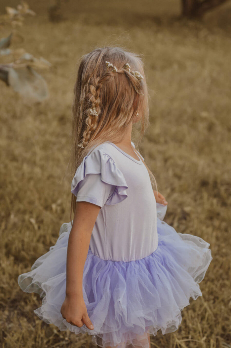 ROCHIE TUTU DOLLY by Le Petit Tom ® TIMELESS, mânecă scurtă, Lavender [6]