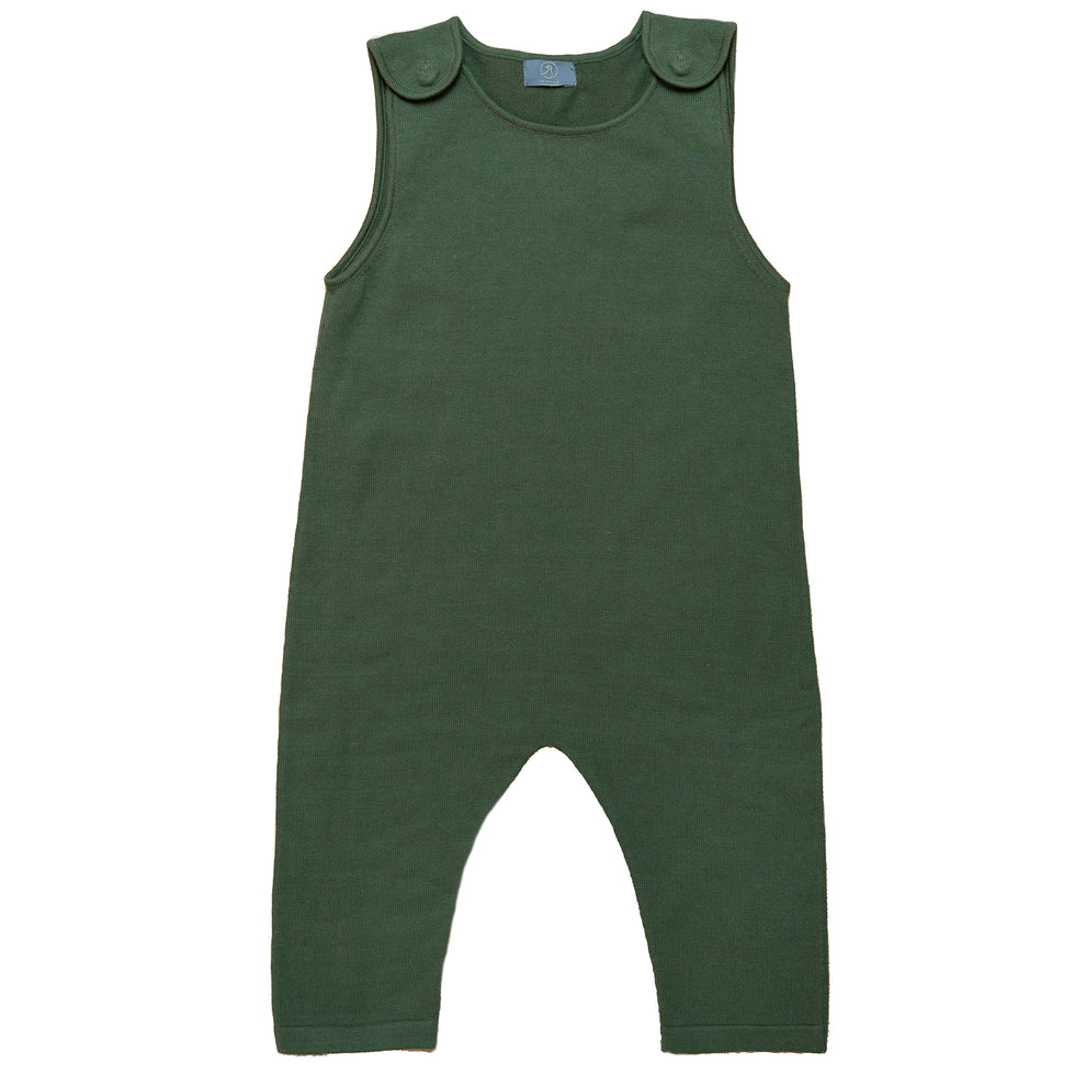 Salopeta pantaloni Alvin, bumbac organic, verde [2]