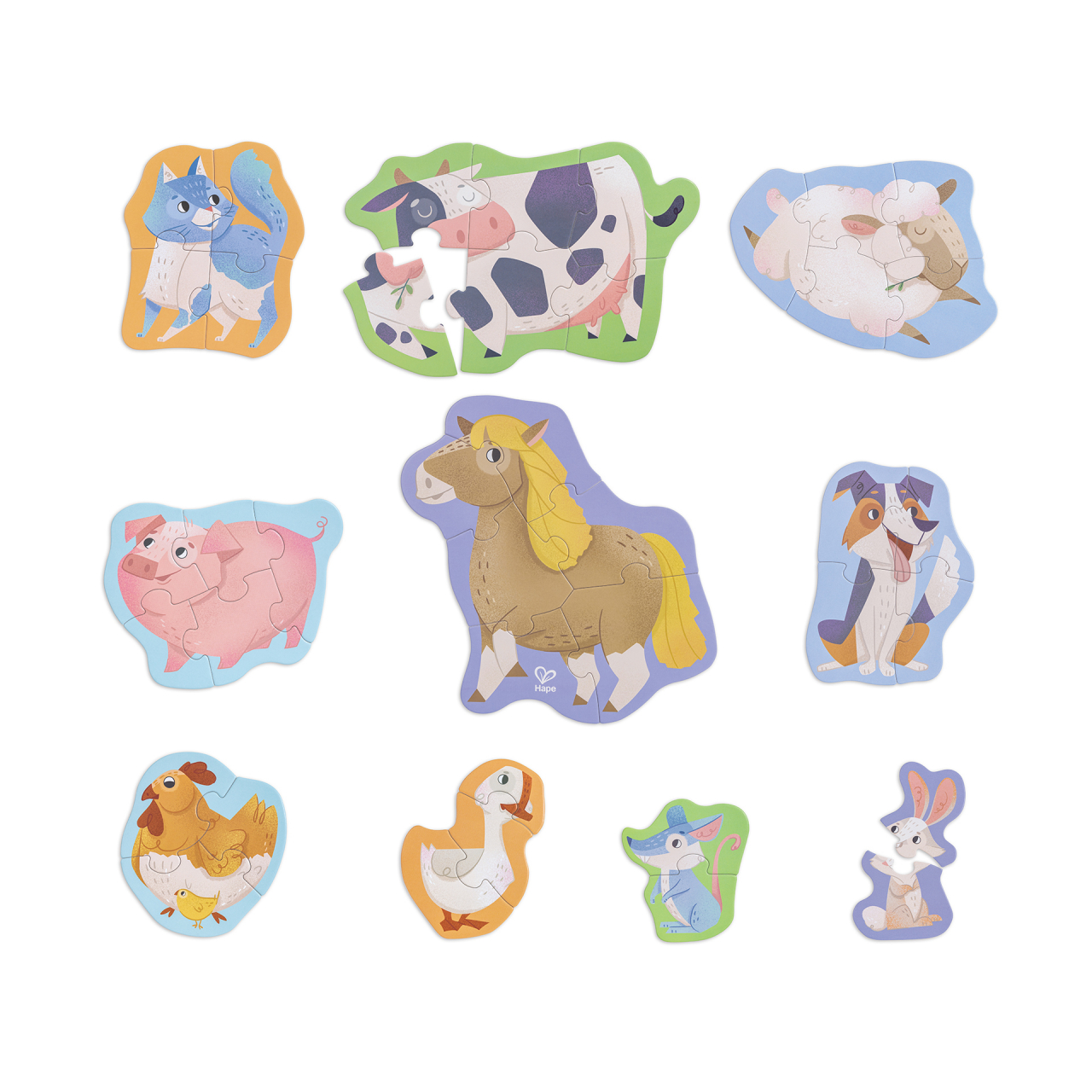 Set 10 puzzle-uri prietenii de la ferma (18-36 luni) pentru copii [1]