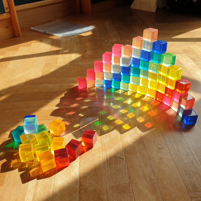Set 20 cuburi acrilice luminoase, Bauspiel [6]