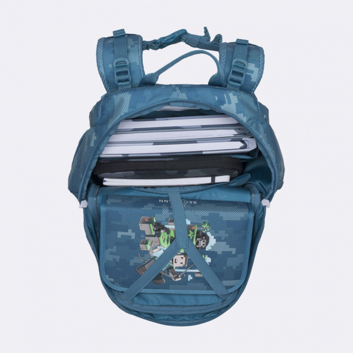 Ghiozdan, rucsac ergonomic cu perna de aer, set Active Air FLX 6 piese, Jungle Game [10]