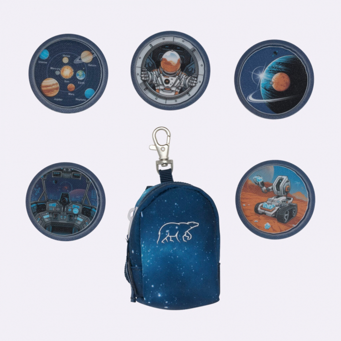 Ghiozdan, rucsac ergonomic cu perna de aer, set Active Air FLX 6 piese, Space Mission [20]