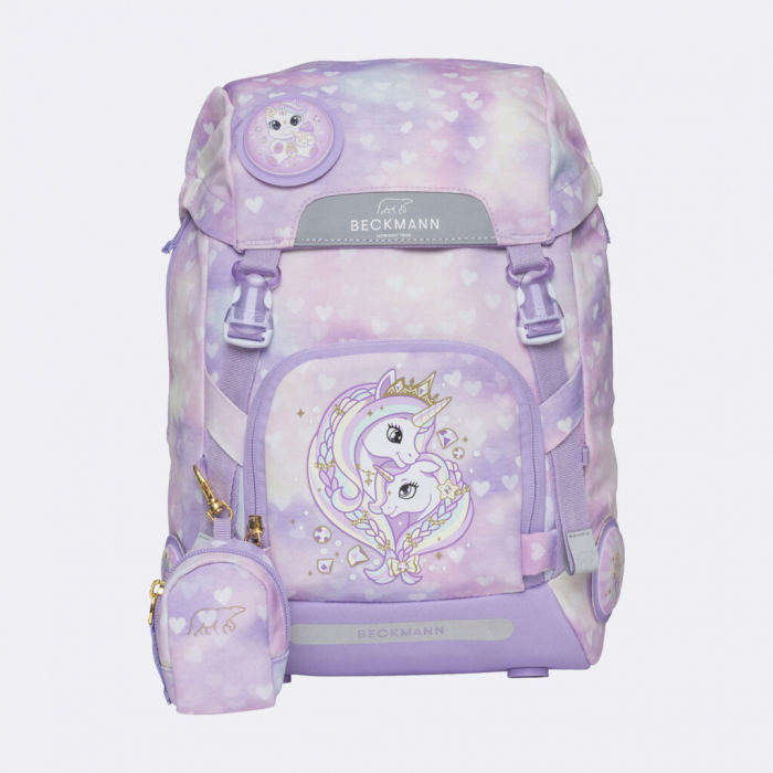Ghiozdan, rucsac ergonomic, set clasic 6 piese, Unicorn Princess Purple [3]