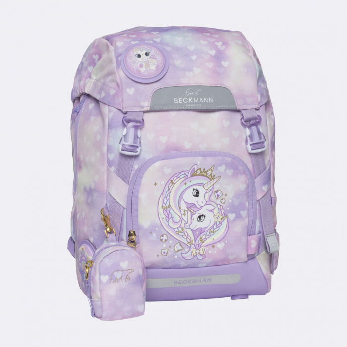 Ghiozdan, rucsac ergonomic, set clasic 6 piese, Unicorn Princess Purple [5]