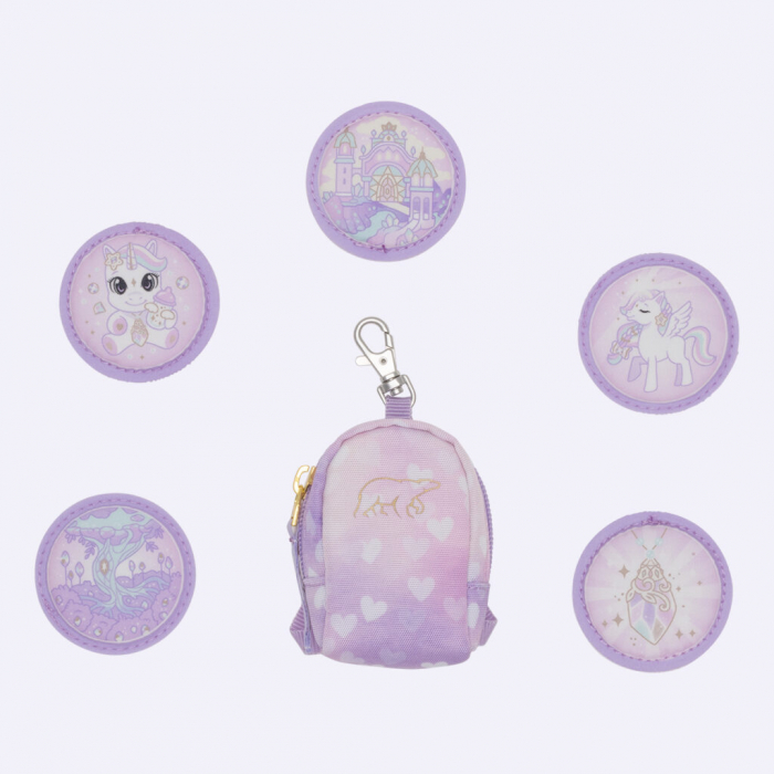 Ghiozdan, rucsac ergonomic, set clasic 6 piese, Unicorn Princess Purple [19]