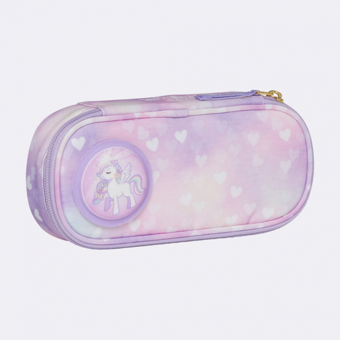 Ghiozdan, rucsac ergonomic, set clasic 6 piese, Unicorn Princess Purple [18]