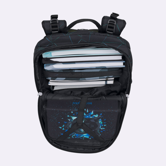 Ghiozdan, rucsac ergonomic cu perna de aer, set Active Air FLX 6 piese, Panther [11]